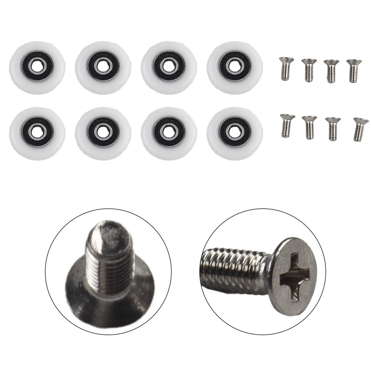 Set of 8 Shower Door Rollers for Shower Enclosures