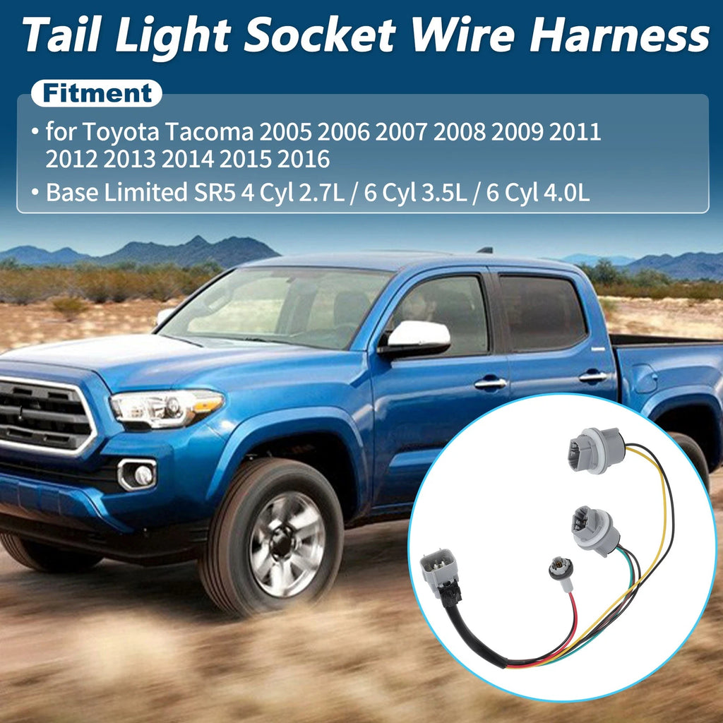 Tail Light Bulb Socket Wiring Replacement for Toyota Tacoma (2005–2016)