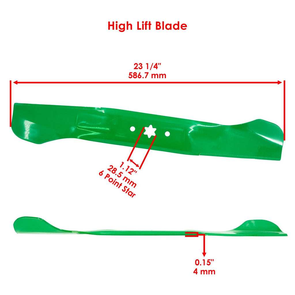 Deck Blades 46 Inch Replacement Kit with Nuts for Cub Cadet LTX1045 (2020–2023)