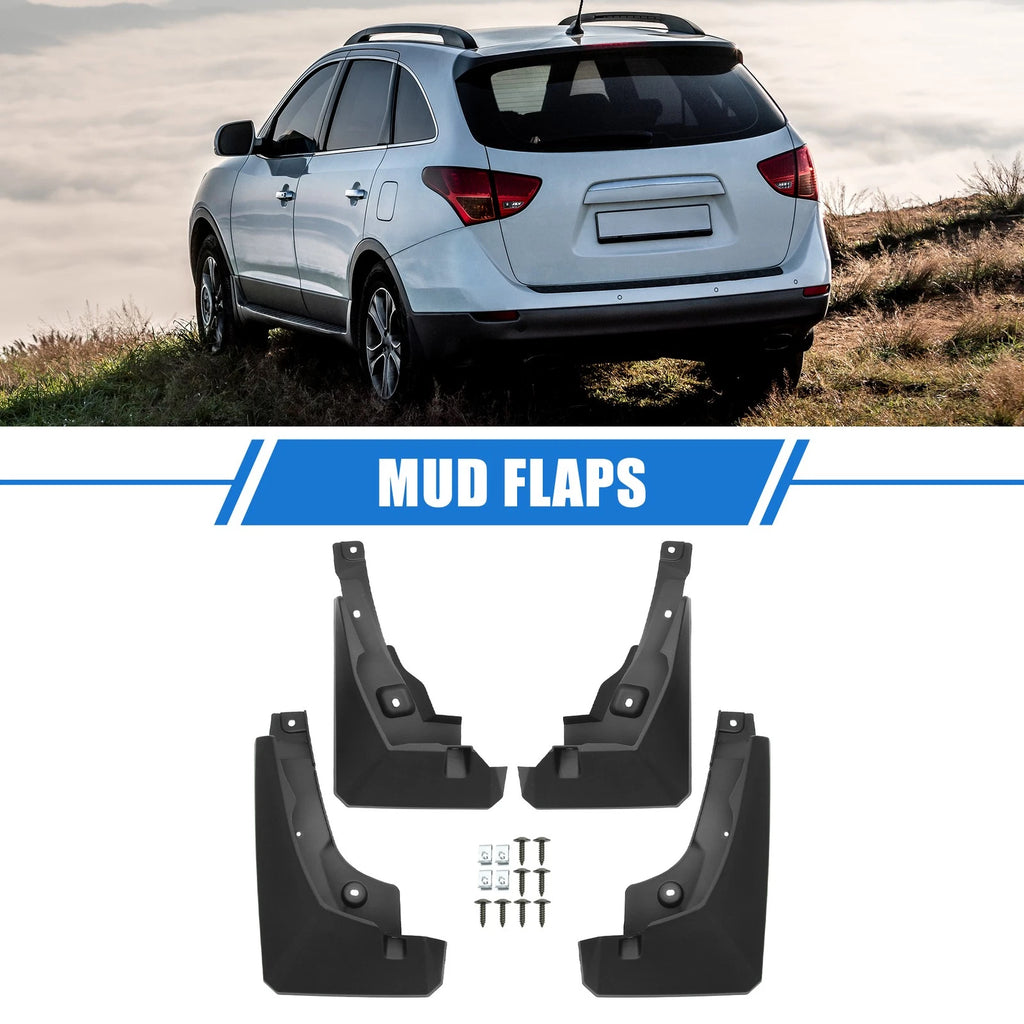 Mud Flaps Kit Black Front Rear for Toyota RAV4 (2019–2023) Splash Guards