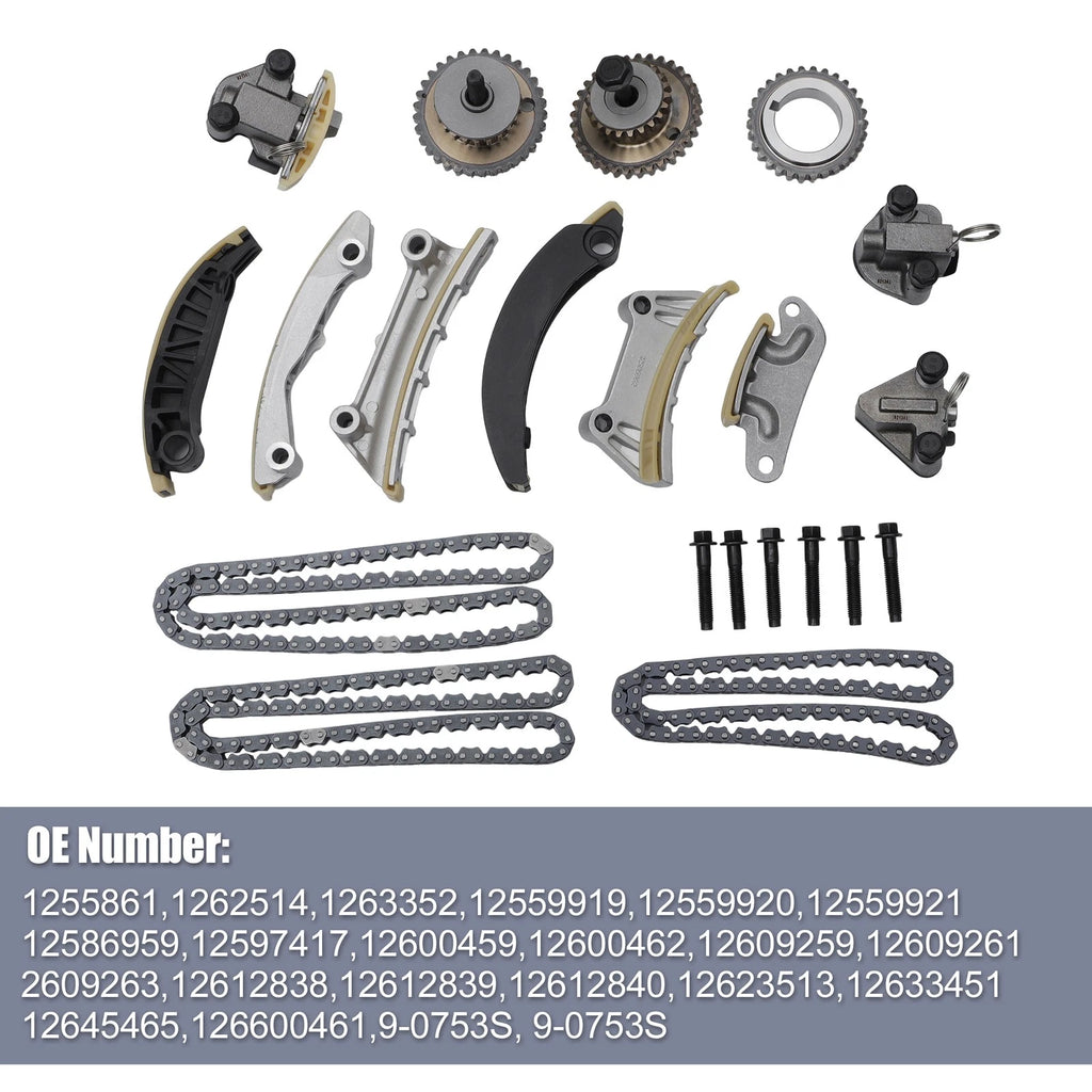 Timing Chain Kit Replacement for Buick Cadillac 3.0L 3.6L (2010–2019)