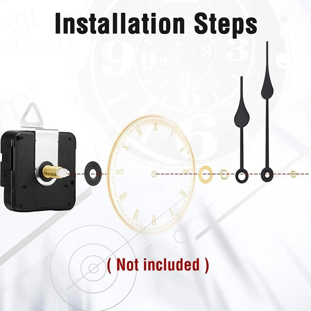 Clock Movement Kit with Silent Mechanism and 5 Pairs of Hands