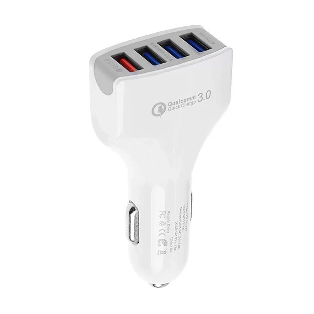 4-Port USB Car Charger for Universal Devices (DC 5V-7A, QC 3.0)