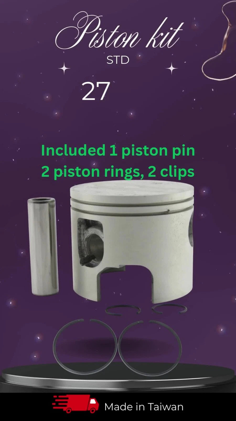 Piston Kit 2704-826191T4 14470 18-4626 STD for Mercury Outboard (75-125HP)