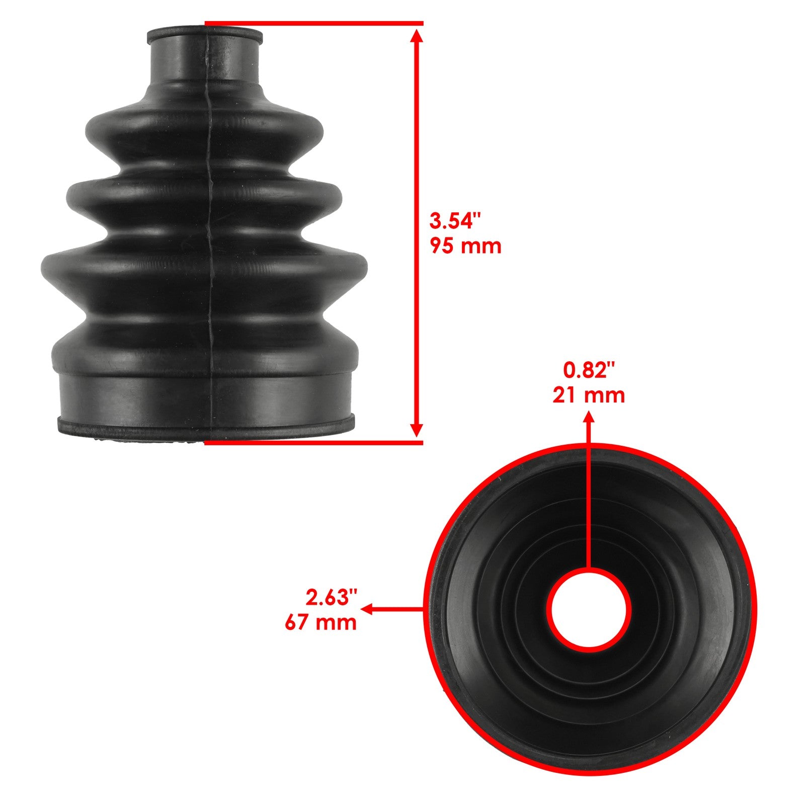 Front Axle Outer Inner CV Boot Kit for Can-Am Outlander 1000R (2016–2019)