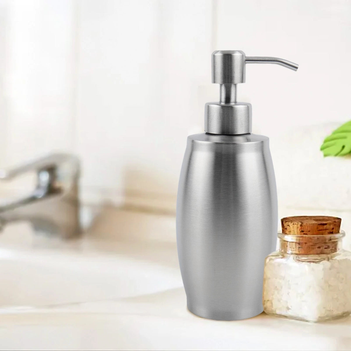 Stainless Steel Pump Bottle 350ml for Bathroom