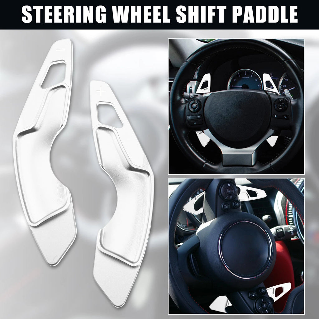 Steering Wheel Paddle Shifter Extension Silver Tone for Lexus IS350 IS250 (2014–2020)