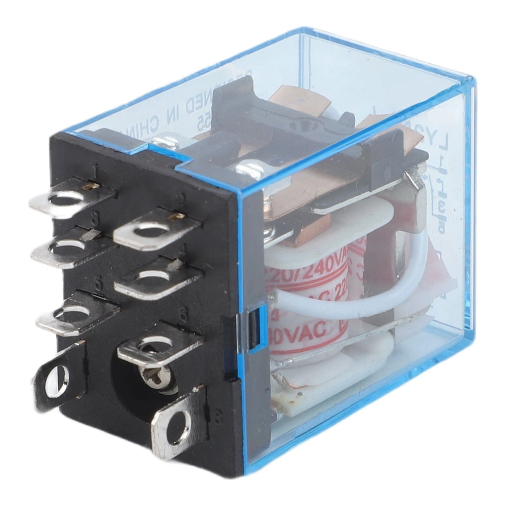 8 Pin AC Relay and Socket Base for DPDT Applications (LY2NJ)