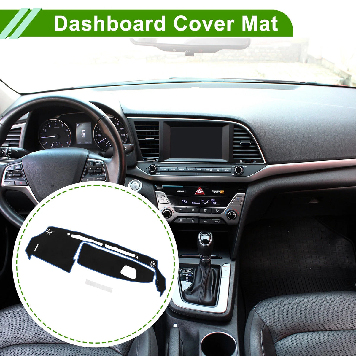 Dashboard Cover for Suzuki WagonR MH35S/55S (2012–2022) Anti-Slip Black Blue