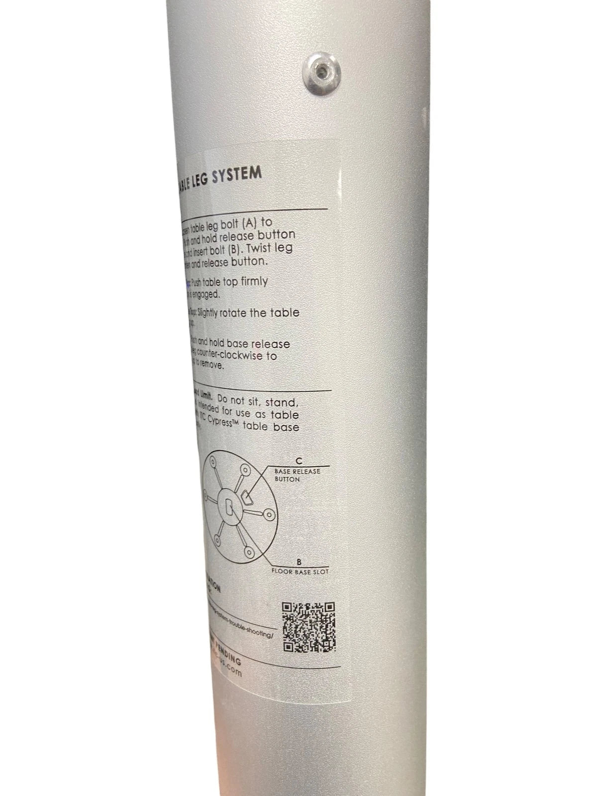 Replacement Leg Poste for ITC Cypress Side Table (15")