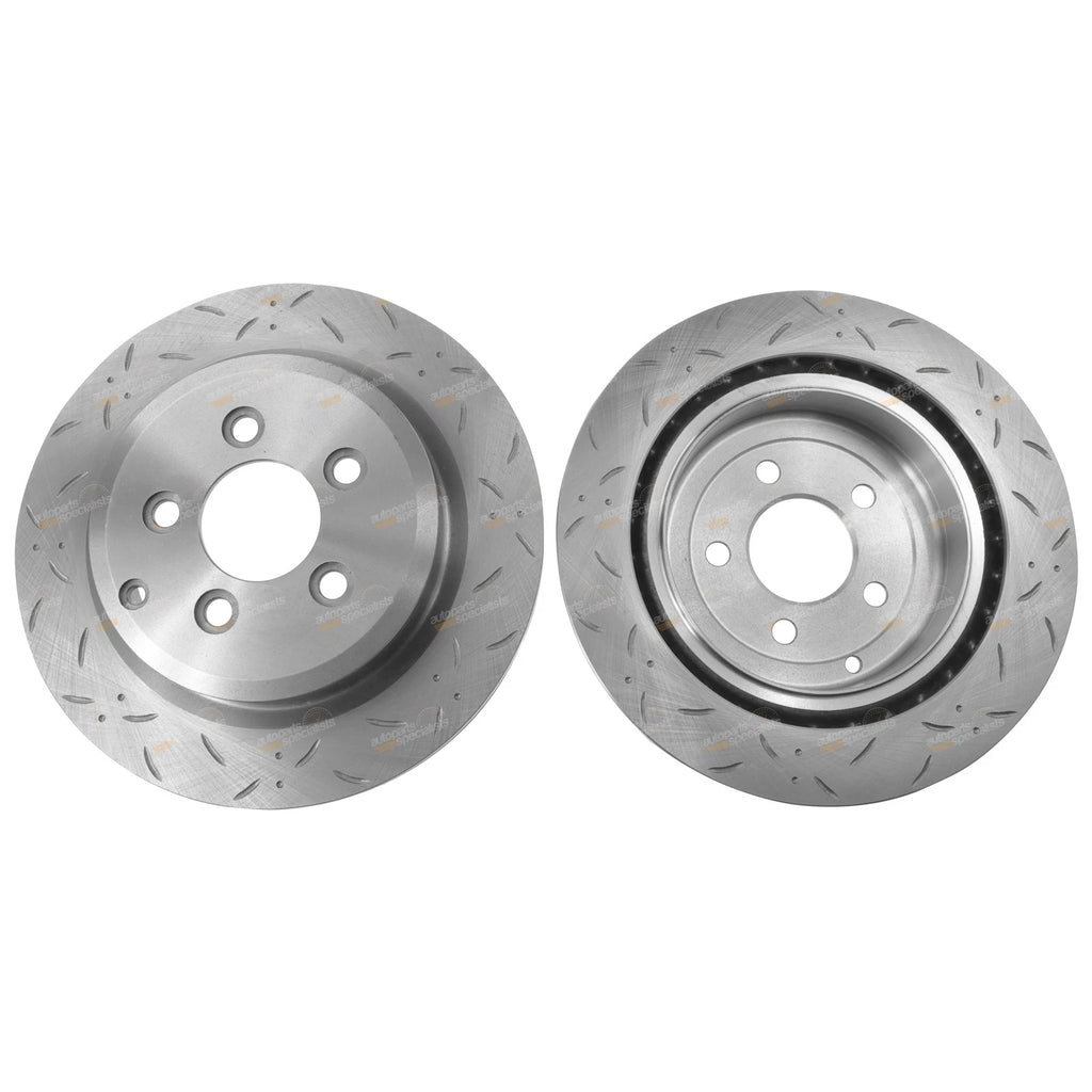 2 Rear Slotted Disc Brake Rotors for Ford Territory TX TS (2004–2011)