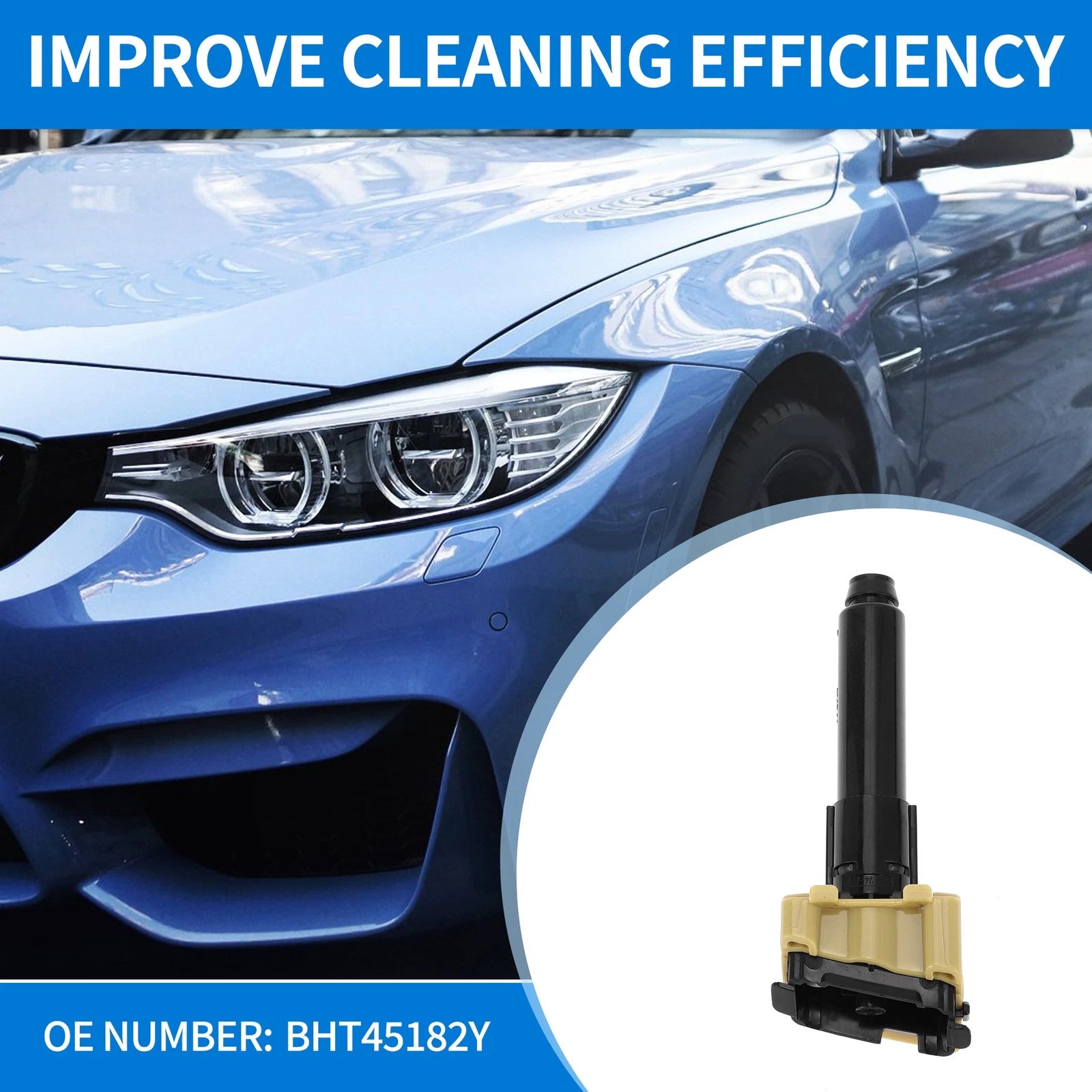 Left Side Headlight Washer Nozzle Replacement for Mazda 3 Axela (2014–2016)