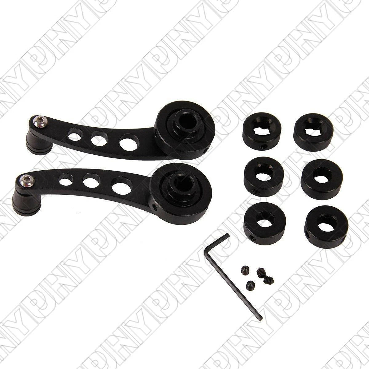 Black Chrome Plated Billet Door Window Winder Crank Handle Tool for Universal