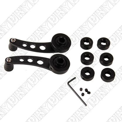 Black Chrome Plated Billet Door Window Winder Crank Handle Tool for Universal