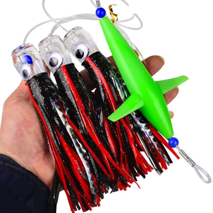 Silicone Squid Skirt Trolling Bait 6in 9in for Tuna Mackerel