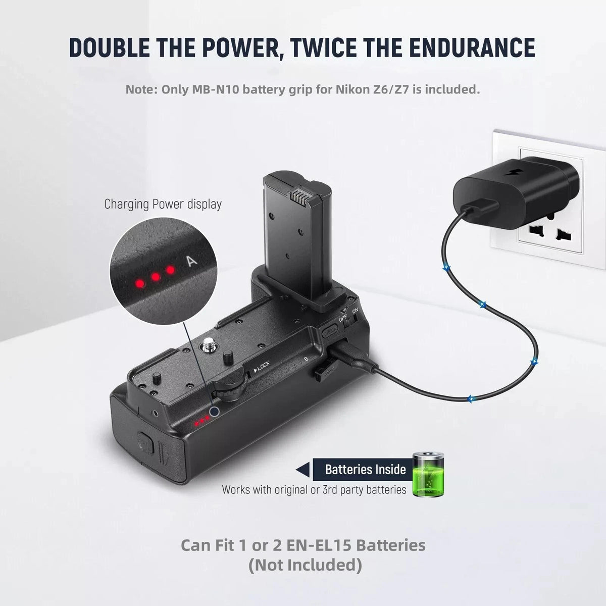Battery Grip for Nikon Z6 Z7 (2018–2021) MB-N10