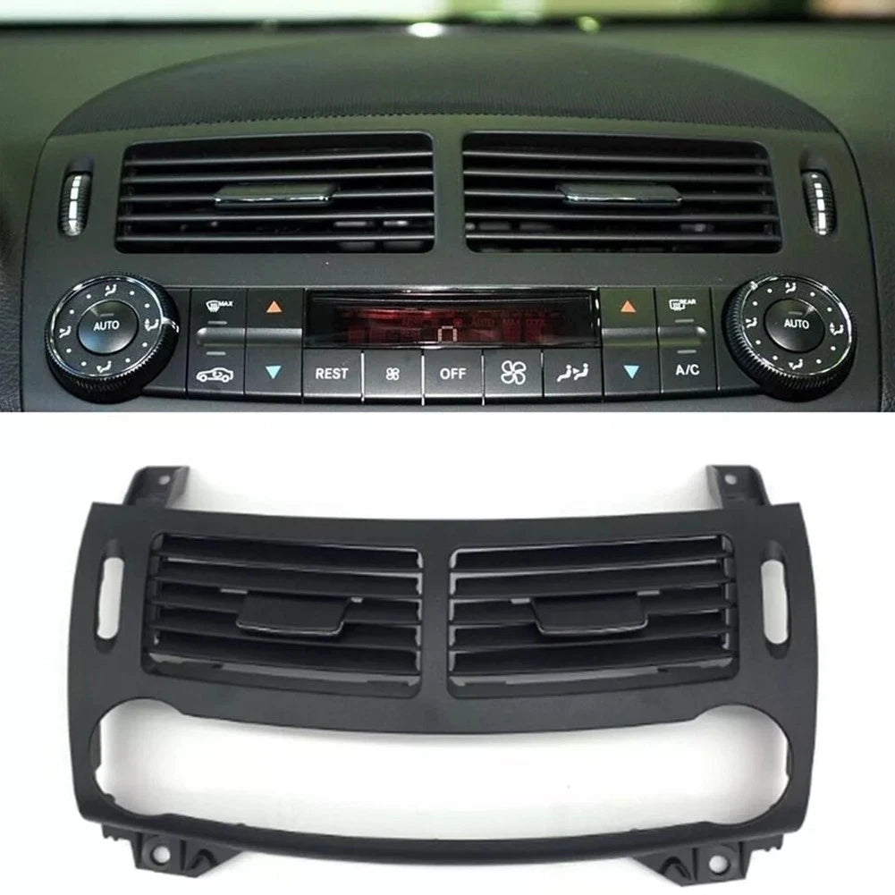 Front Center Outlet Panel Cover for Mercedes E Class W211 (2003–2009) Black