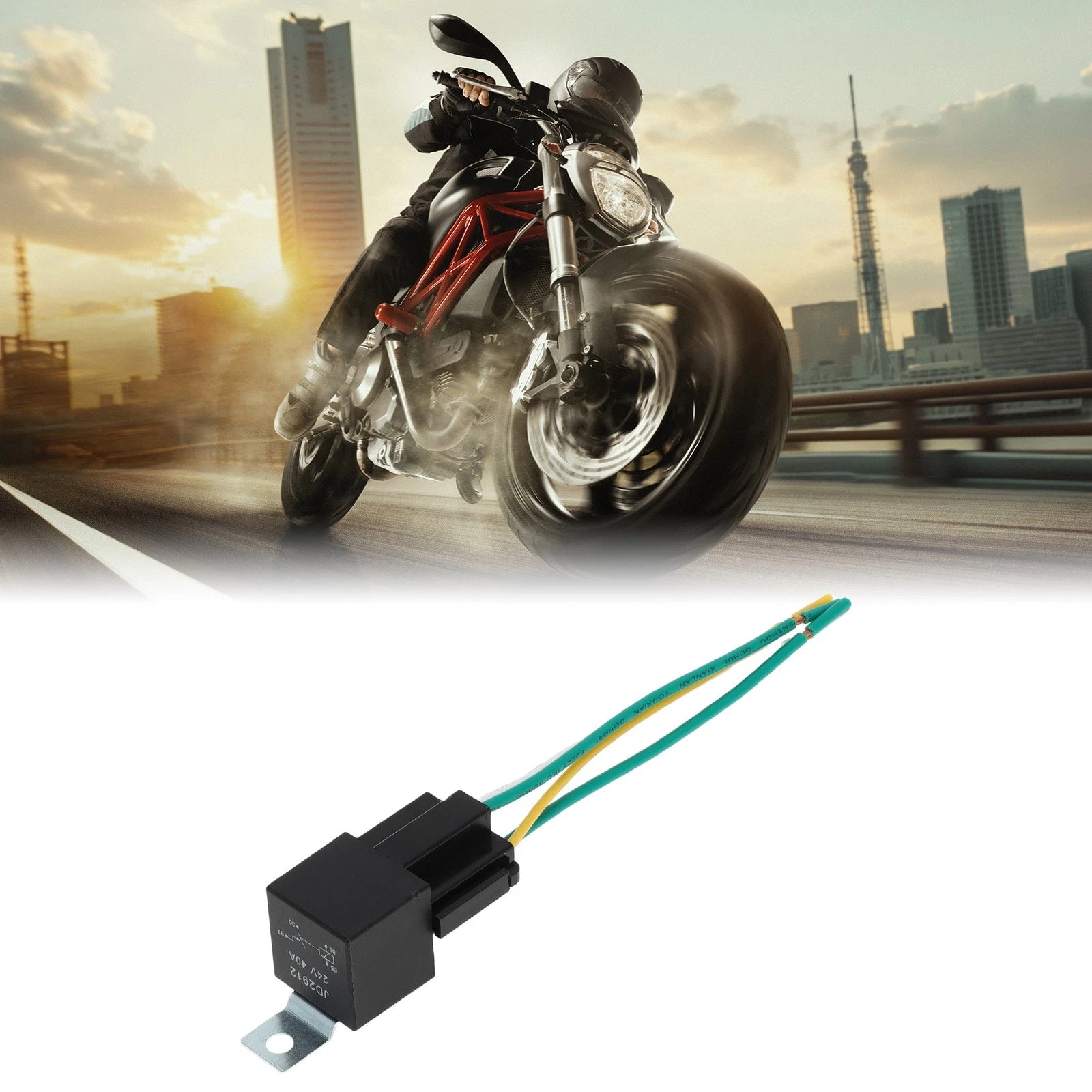 1Pc 4-Pin 24V 40A Waterproof Auto Relay for Various Vehicles