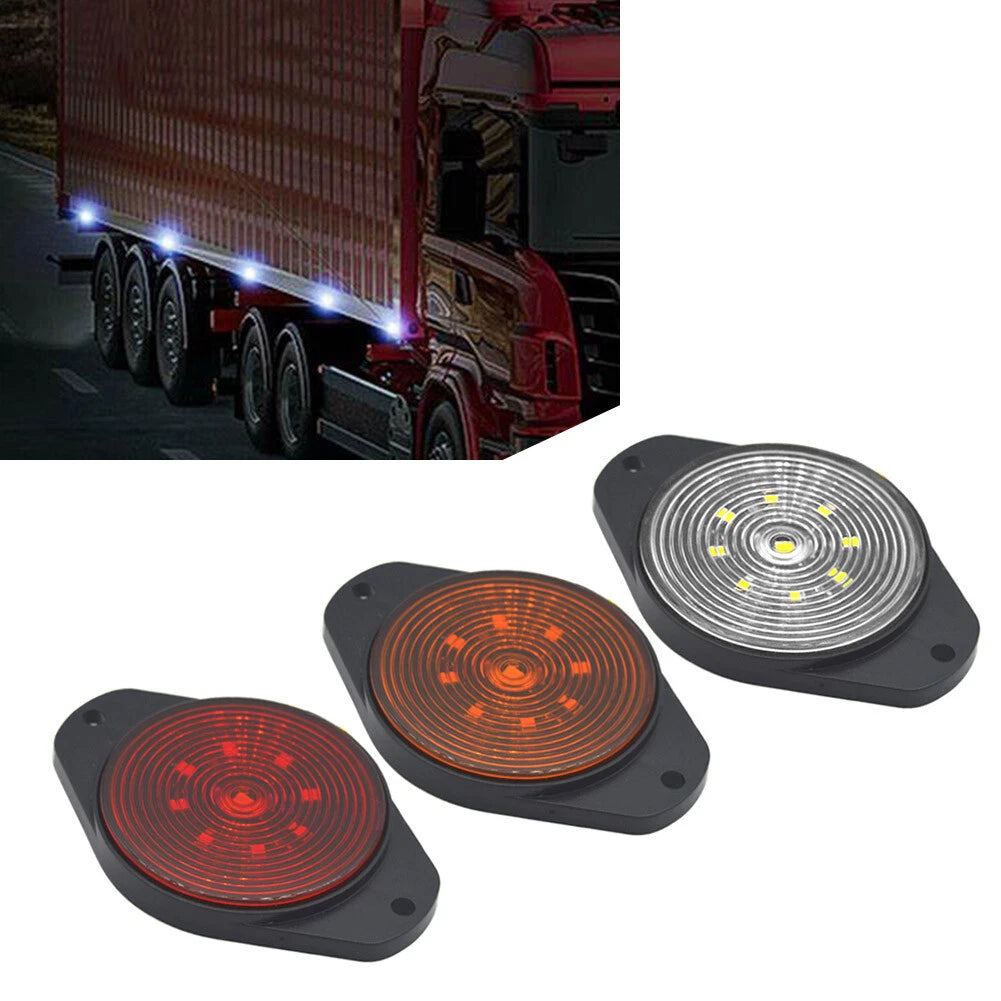 Round 9 LED Side Marker Lamp for Car Bus Truck Trailer (Fits )