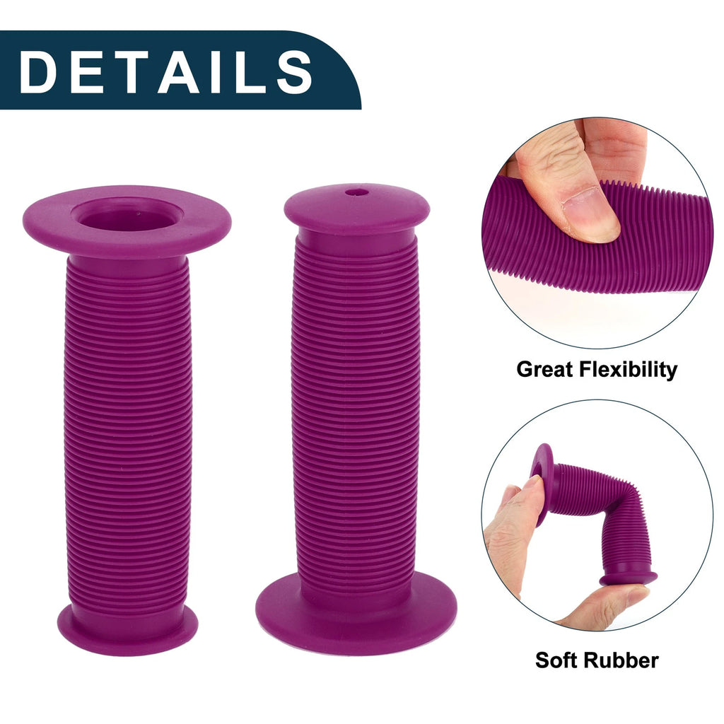Handlebar Grip Cover 100mm Non-Slip Cycling End Grip Protector Pink 1 Pair