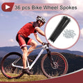 Bicycle Spokes Set 138mm Carbon Steel Black for 36 Spokes (Universal)