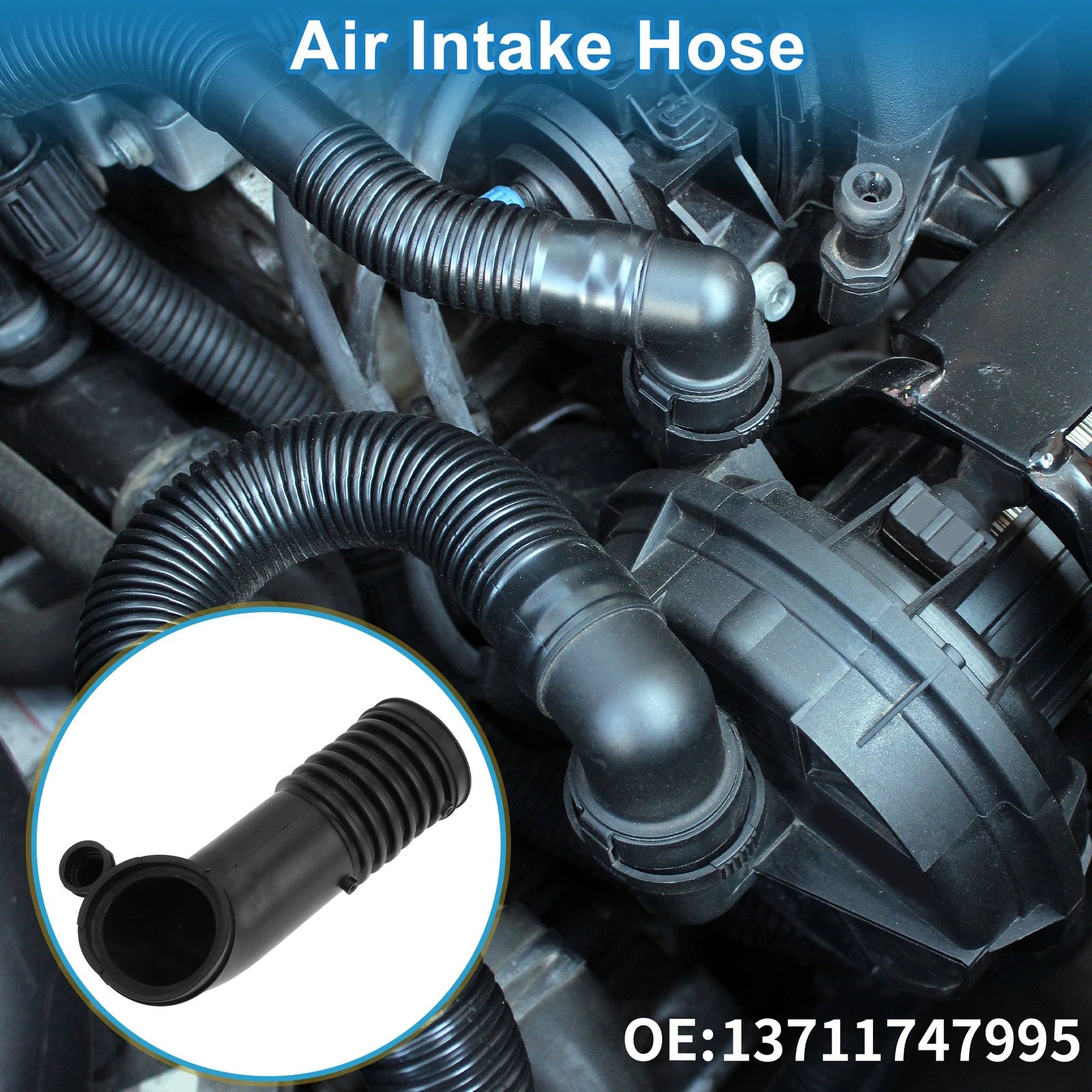 Engine Air Intake Hose Replacement for BMW 540i 740iL 4.0L V8 (1993–1995)
