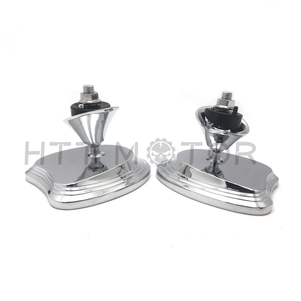 Chrome Rearview Fairing Mount Mirrors for Harley Touring FLHX FLHT (2014–2023)
