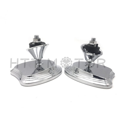 Chrome Rearview Fairing Mount Mirrors for Harley Touring FLHX FLHT (2014–2023)