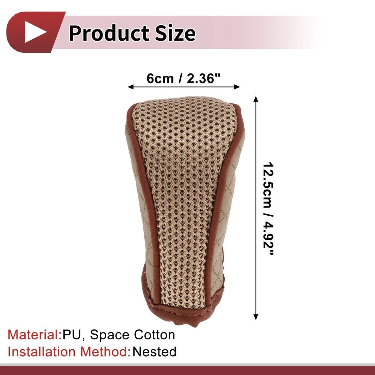 Gear Shift Knob Cover for Car SUV Truck (Zipper Style, Polyester, PU)