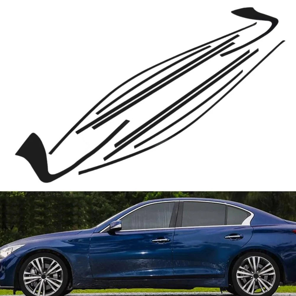 Vinyl Chrome Delete Blackout Window Trim Stickers for Infiniti Q50 (2014–2020)