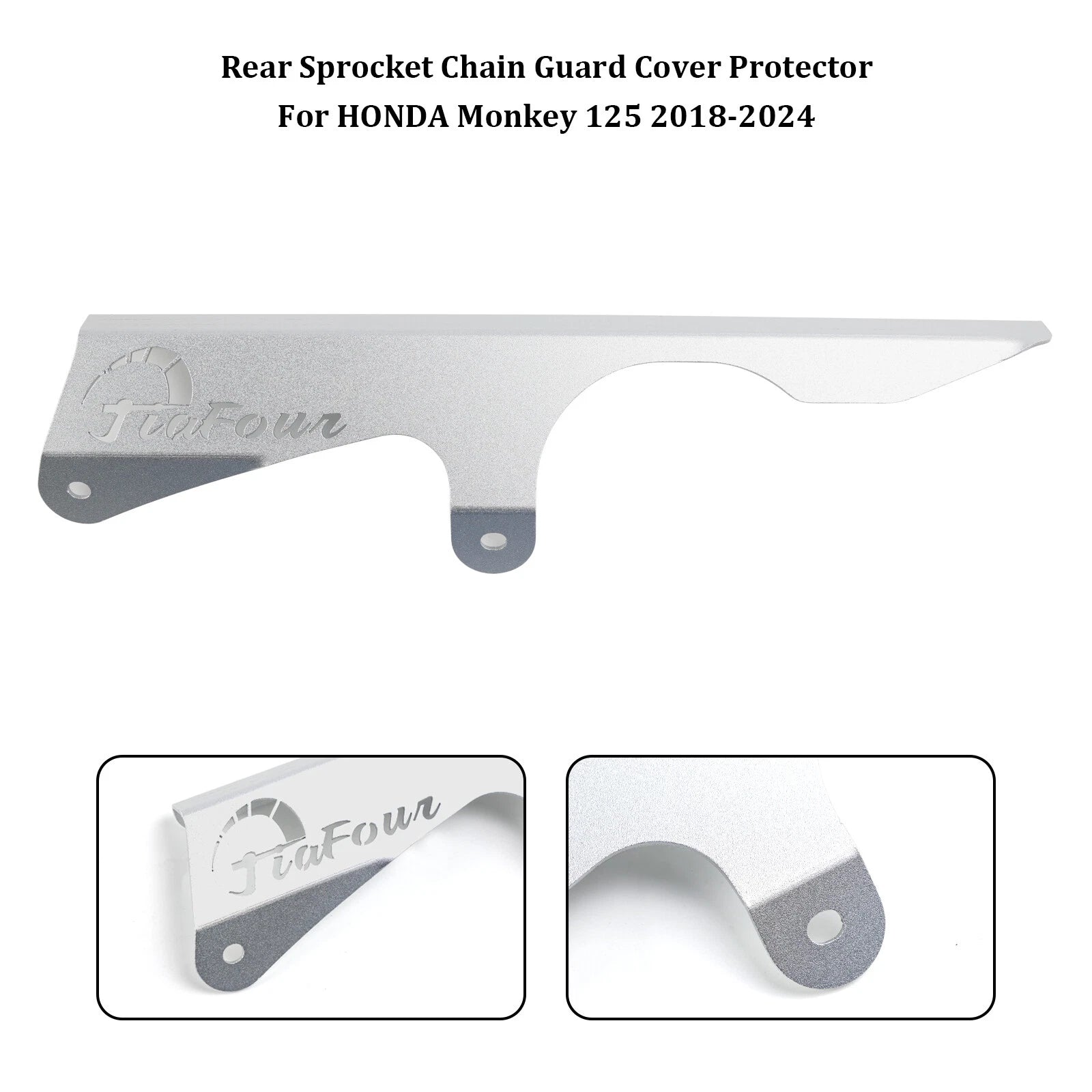 Rear Sprocket Chain Guard Cover for Honda Monkey 125 (2018–2024) Silver