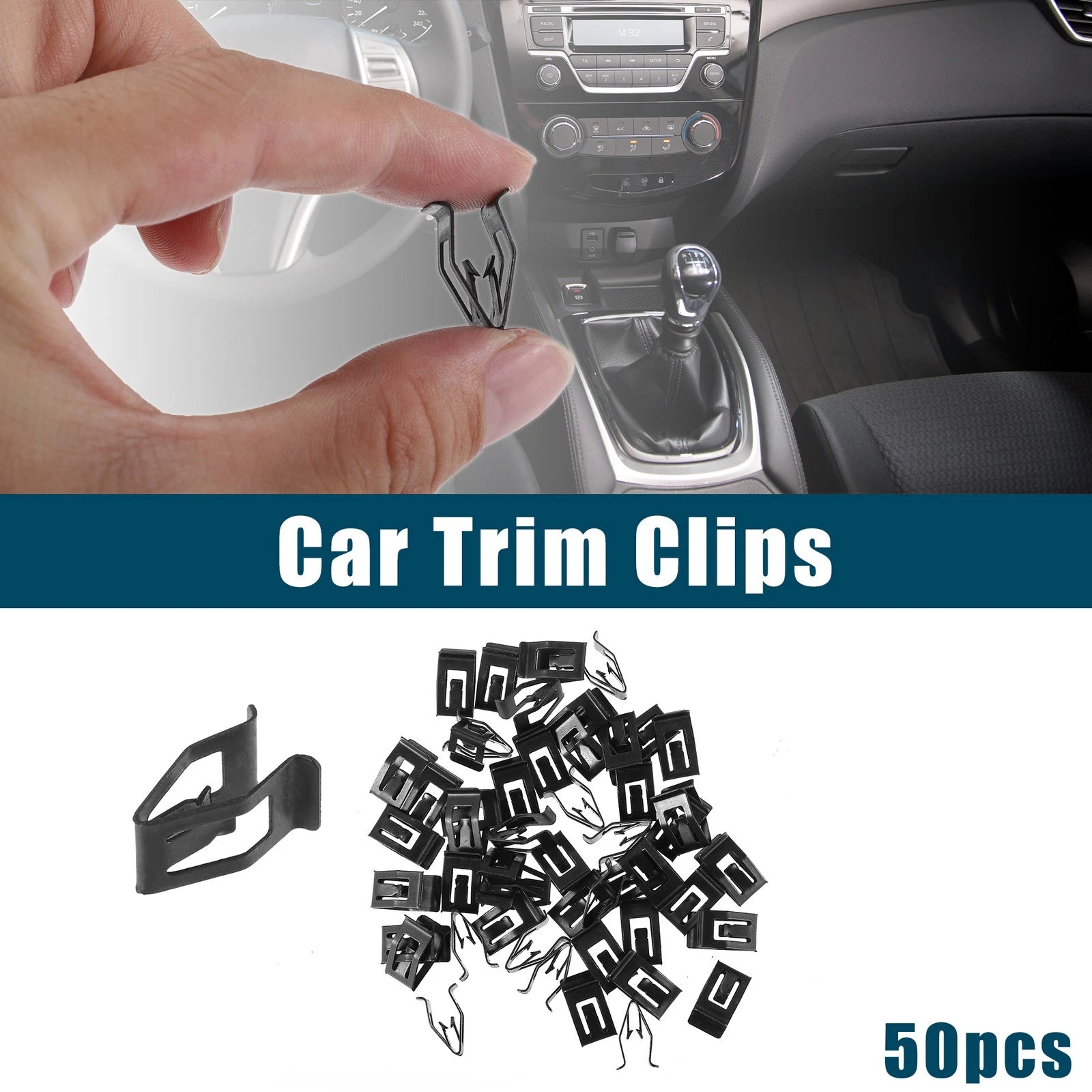Interior Retainer Clip Fastener Replacement Set for Ford Mazda (50 Pcs)