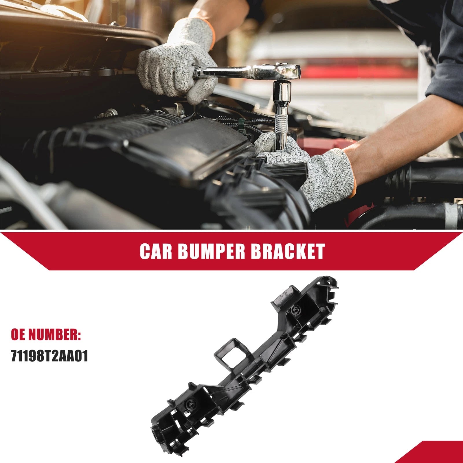 Front Left Bumper Bracket Replacement for Honda Accord (2013–2017)
