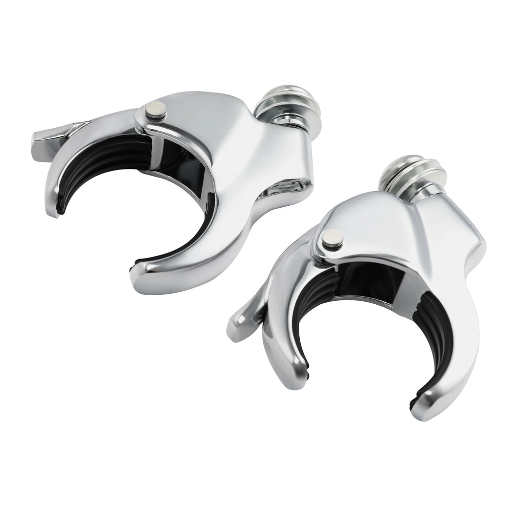 49mm Detachable Windshield Clamps for Harley Fat Bob (2018–2025) Chrome