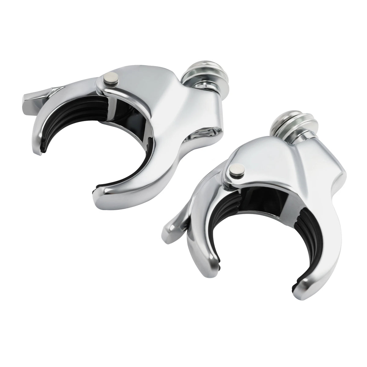 49mm Detachable Windshield Clamps for Harley Fat Bob (2018–2025) Chrome