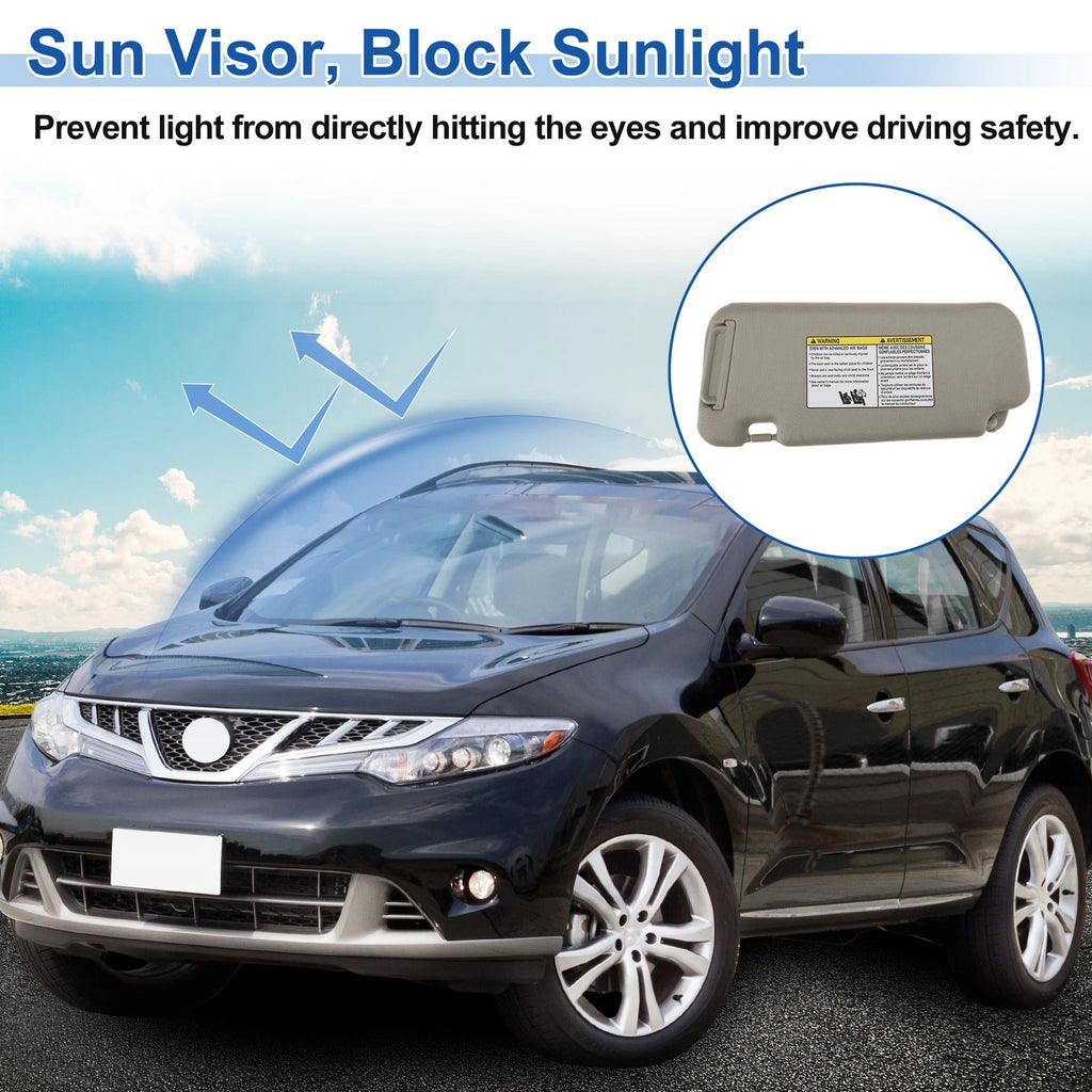 Right Side Sun Visor for Nissan Murano (2009–2014) Replace No. 96401-1AA1B Beige