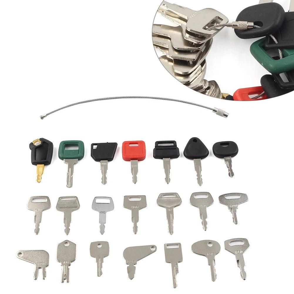 Set of 21 Ignition Keys for John Deere, Komatsu