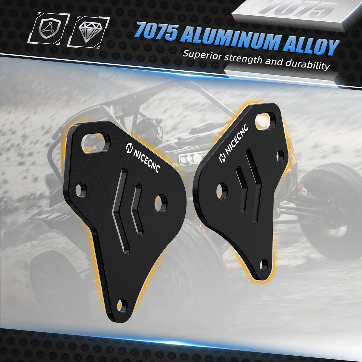 1 Pair Transmission Rear Mount Bracket for Polaris RZR XP Turbo (2016–2020)