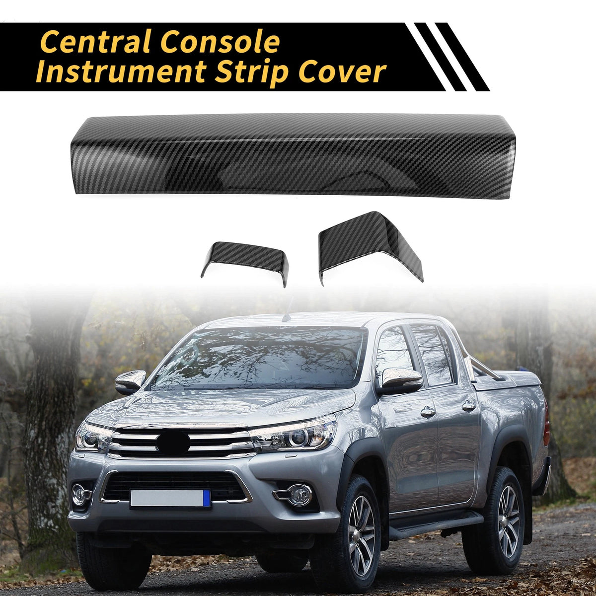 Instrument Strip Cover Carbon Fiber Pattern for Toyota Tundra (2022–2024)