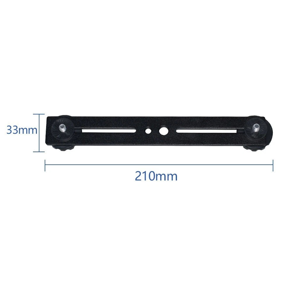 Dual Camera Tripod Bracket with Rubber Grip for Secure Flash Attachment