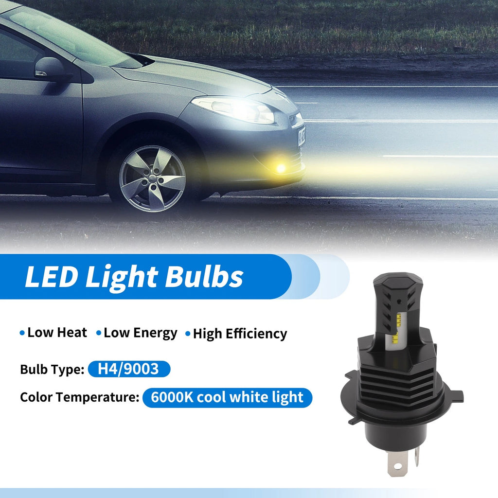 H4/9003 LED Light Bulbs for Auto (7000lm, 6000K Cold White)