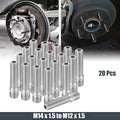 Wheel Studs Replacement 58mm M14x1.5 to M12x1.5 for Audi (2000–2025)