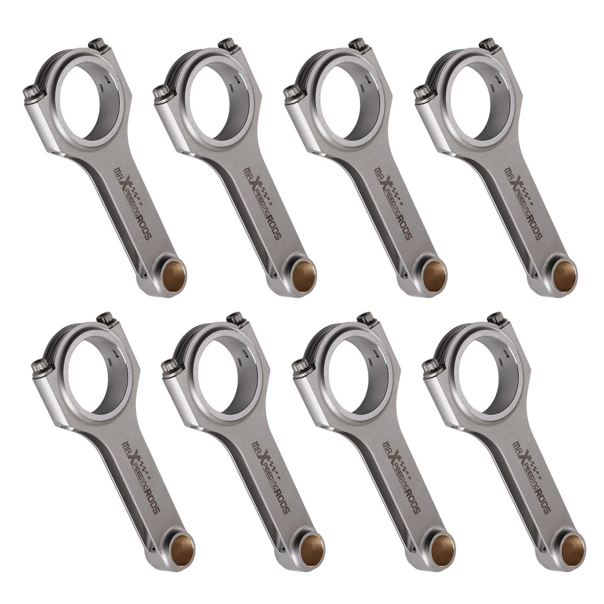 8pc H-Beam Connecting Rod Kit 6.250" 4340 for Chevy Small Block V8 350 (1969–1998)