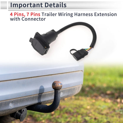 4 Pins 7 Pins Trailer Wiring Connector Cord for Renault Megane (2005–2015)