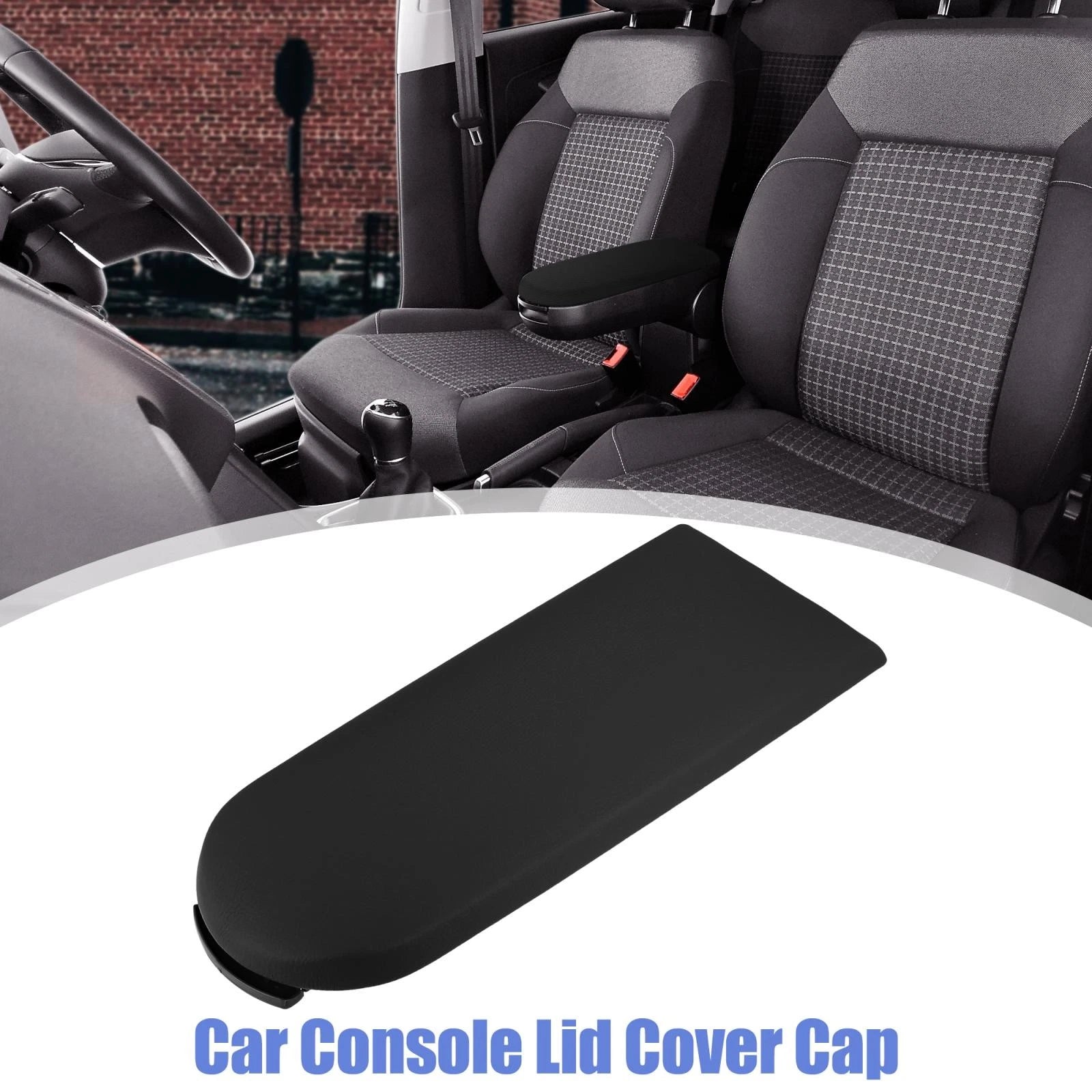 Center Console Armrest Cover Cap Replacement for VW Jetta Golf Black (2011–2023)