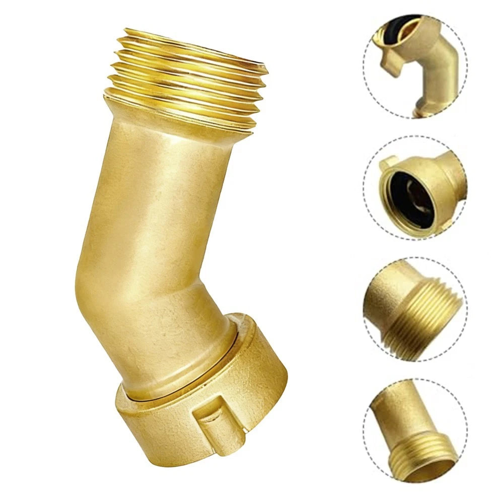 Brass 45 Degree Water Hose Elbow with Quick Connect for RV Garden (2023)