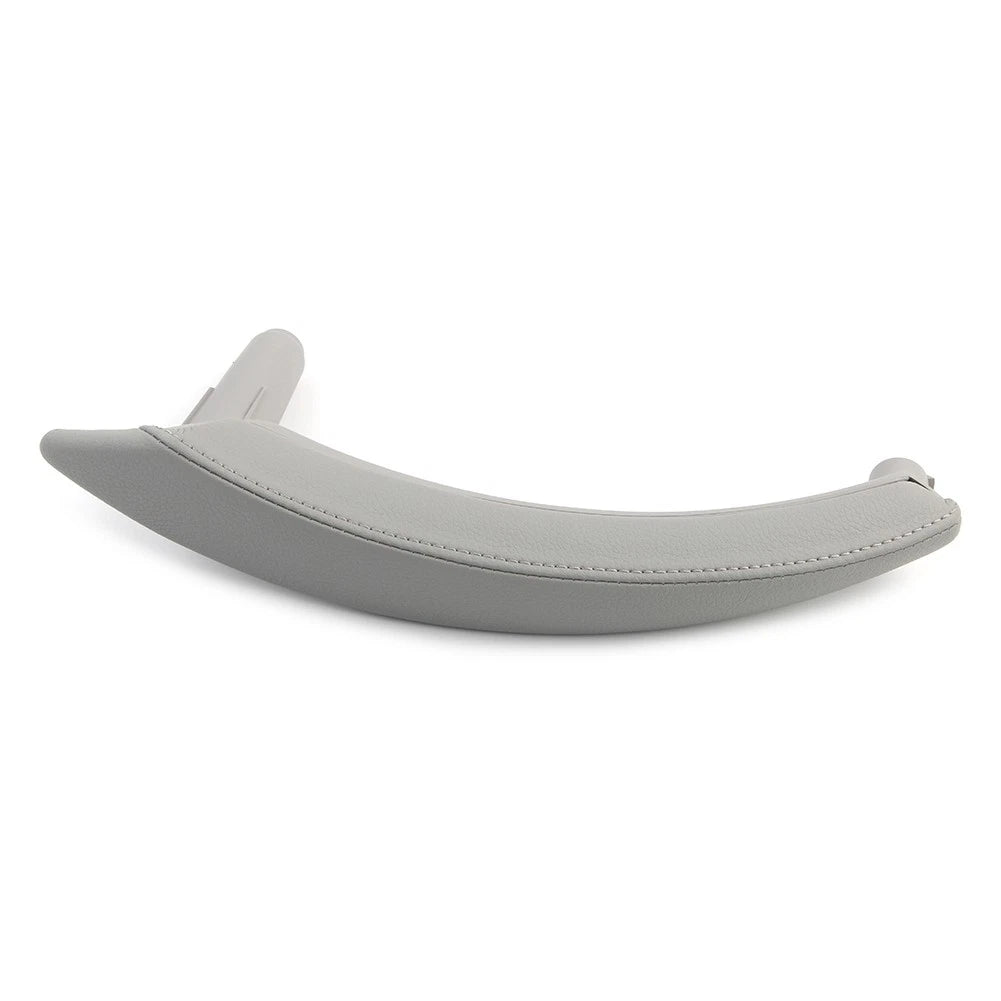 1Pcs Grey Door Trim Pull Handle Left Side Real Leather for BMW X5 X6 (2007–2013)