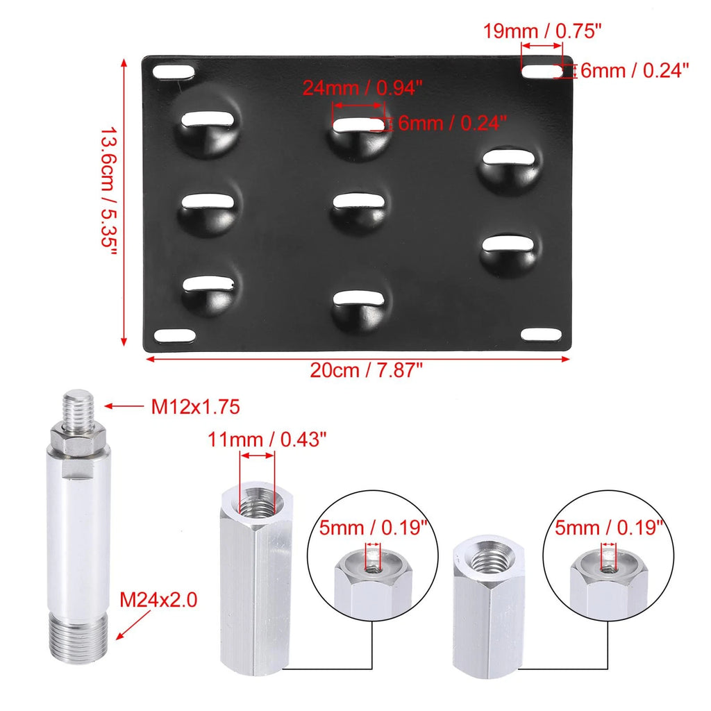 Tow Hook License Plate Mount Bracket Holder Set for Lexus ES (2020–2020)