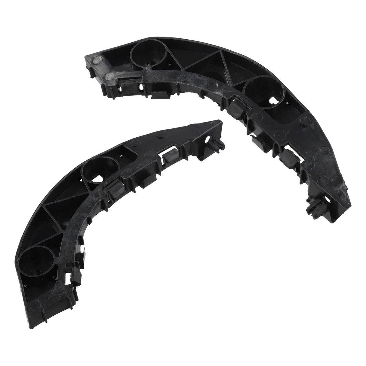Pair of Black Plastic Front Bumper Brackets for Honda Civic (2006–2011)