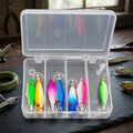 7pcs Squid Jig Bait with Storage Box for Easy Organization